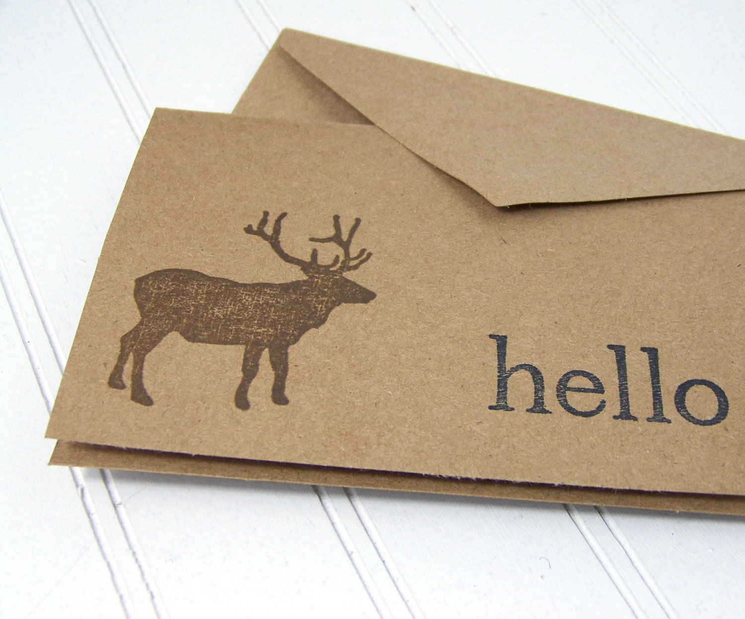 Hello Elk Card Set, Woodland Notecard Set, Eco-friendly