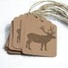 Rustic Elk Gift Tags, Woodland, Brown Handcut Hanging Tag, Eco-friendly Gift Labels