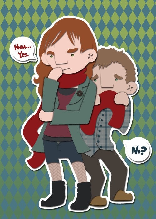 Amy Pond and Rory Williams Mini-Print (Doctor Who)