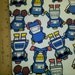 HTF import Cute Blue Robots - Cotton Fleece