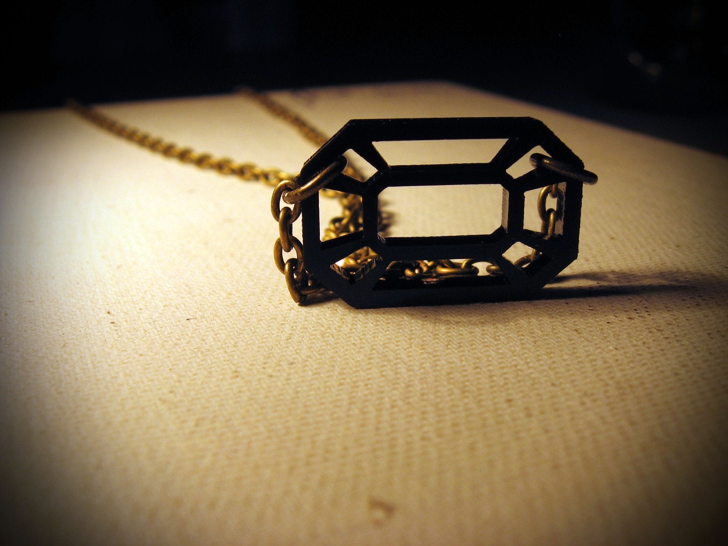 The Rectangle Black Diamond Necklace
