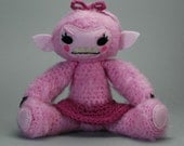 CUSTOM Pink She-Wolf - female werewolf amigurumi