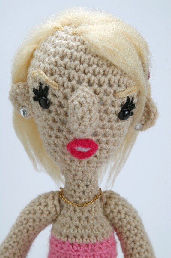 Cairo Sheraton, the So-So Socialite - (Ready to ship) "antigurumi" amigurumi crocheted doll (MATURE content)