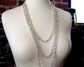 Silver Layered Necklace - Statement Necklace - Summer Jewelry - Mulit- Chain Necklace - Turquoise