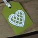 Set of 6 Sage Green with White Heart Gift Tags Wedding Gift Tags Birthday Gift Tags