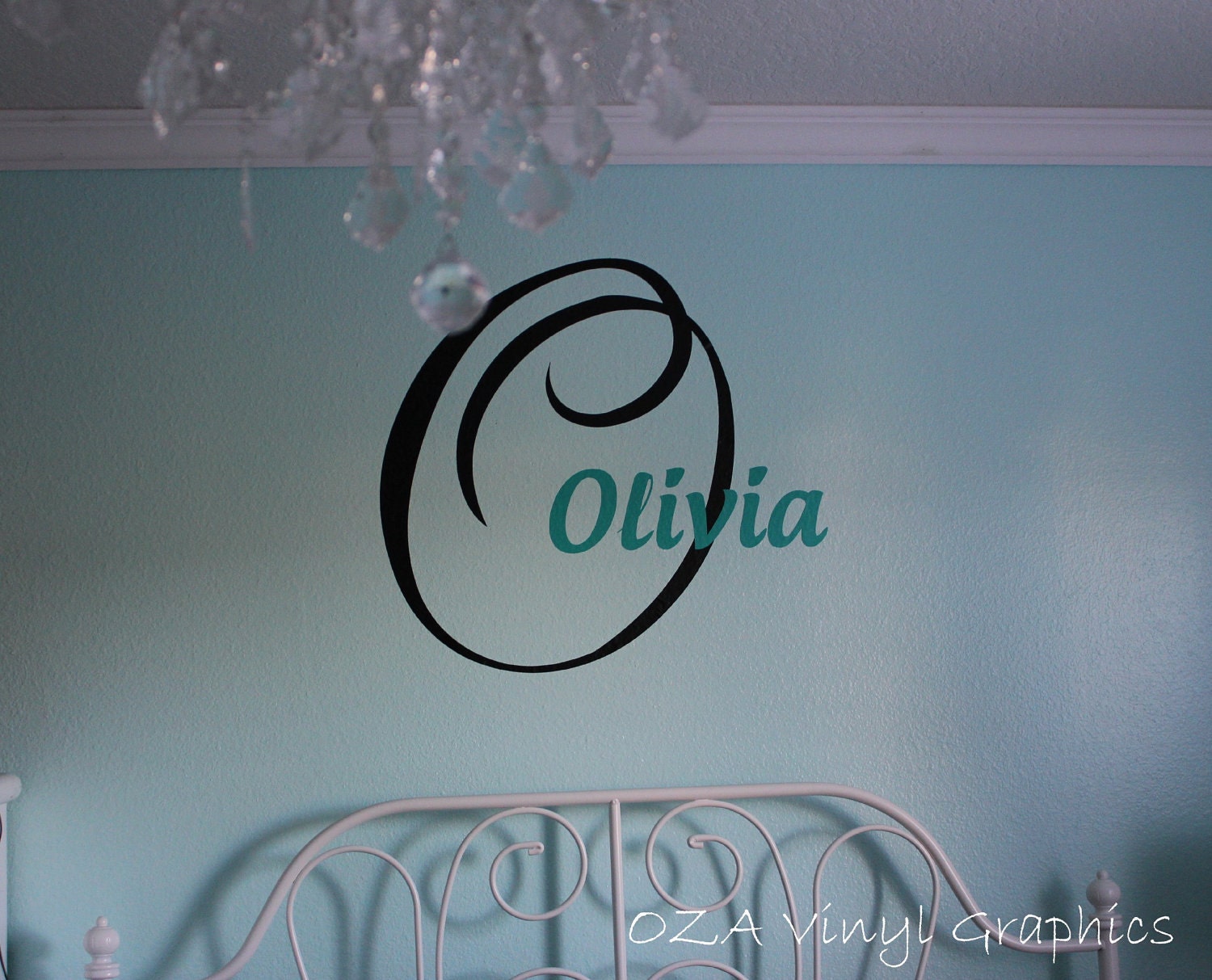 Custom name monogram decal
