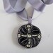Necklace Silver Grey - Fiber Pendant Grey Silver - Textile Jewelry - OOAK Ready To Ship