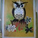 1973 Wool Needlepoint Kit Owl on a Log by Avon NIP