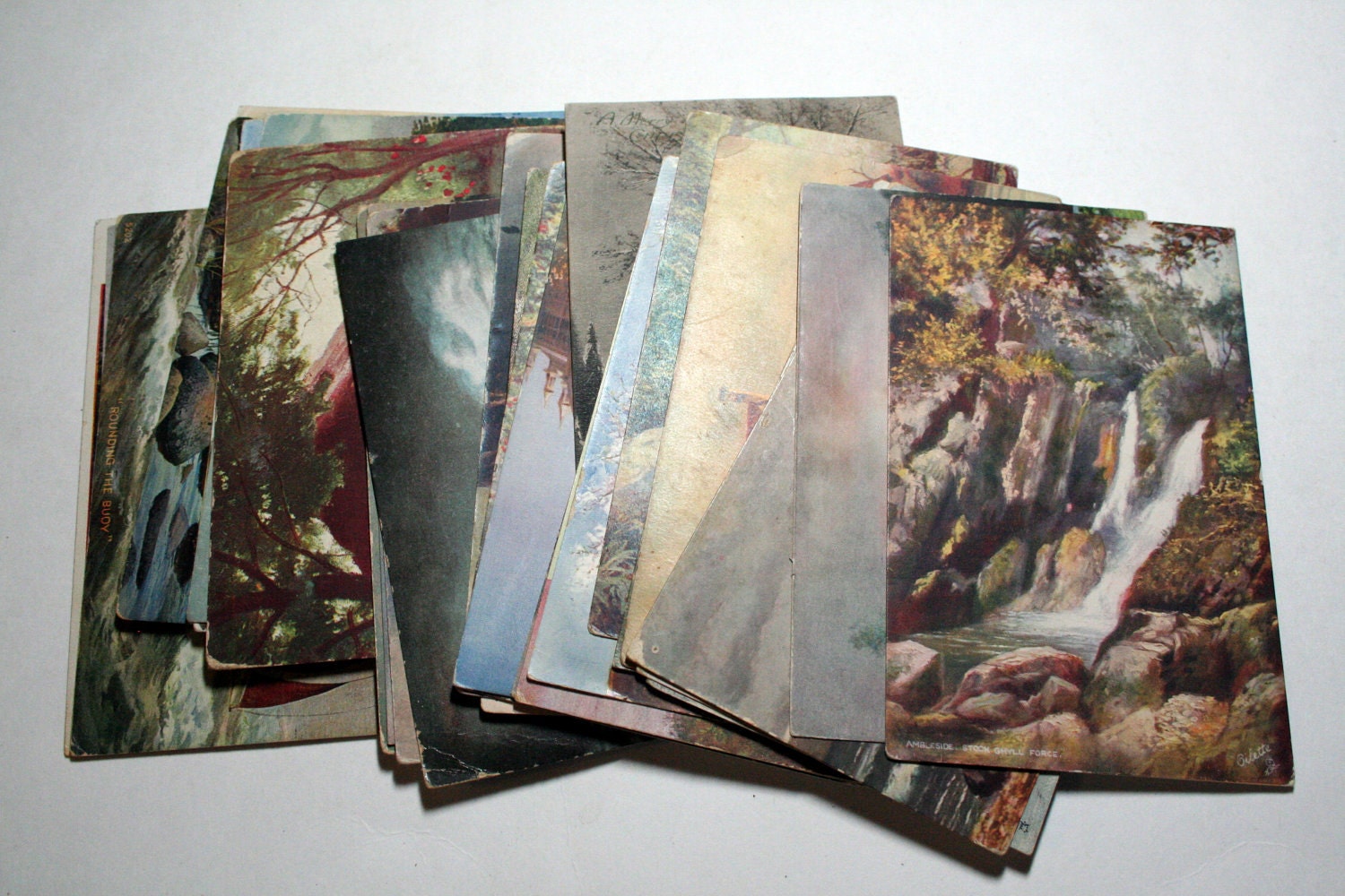 35 Early 1900s Landscapes Postcard Assortment