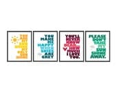 50% OFF // You are my sunshine - Set of Four 8x10 prints