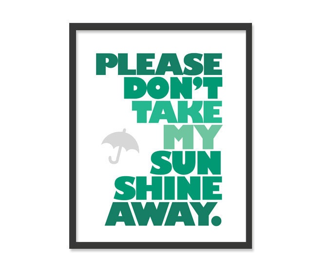 50% OFF // You are my sunshine - Set of Four 8x10 prints