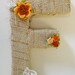 Burlap wrapped letter F - monogram, wedding decoration, cake topper, table centerpiece, photography prop