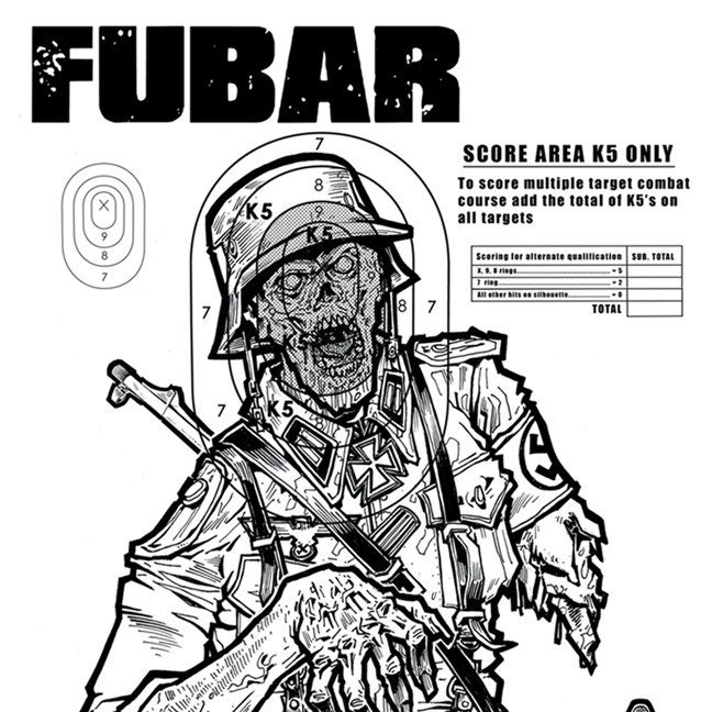 WW2 Nazi Zombie Shooting Target  Poster 24"x 36"
