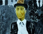 Old Mildred-ORIGINAL painting on canvas- that woman never smiles