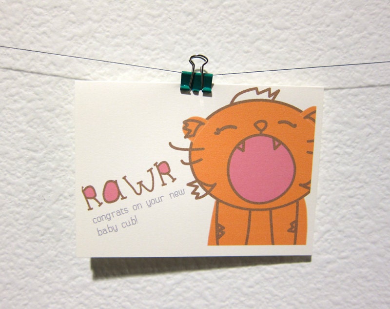 Congratulations Baby Cub Greeting Card