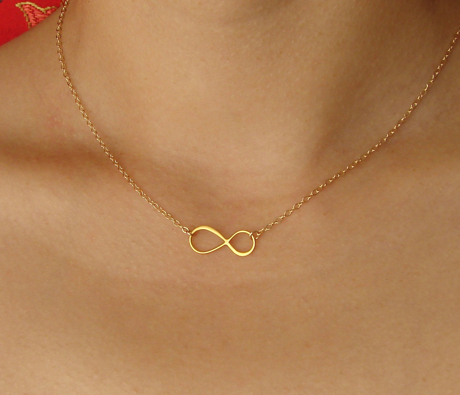 unique-vintage-infinity-symbol-necklace-gold-tone-metal-retro-jewelry