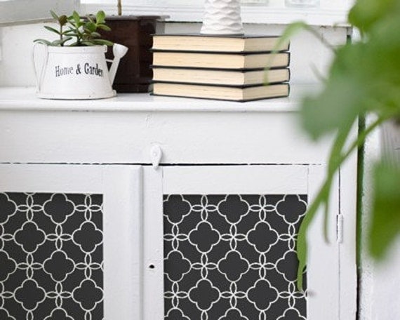 Furniture and Wall Stencil Eastern Lattice Stencil for Chic DIY Surface Decor