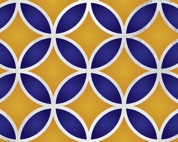 Moroccan Wall Stencil Endless Circle Lattice Stencil as Featured in Better Homes and Gardens