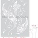 Large Wall Stencil Pattern Feathered Damask Allover Stencil for Painted Wallpaper Look