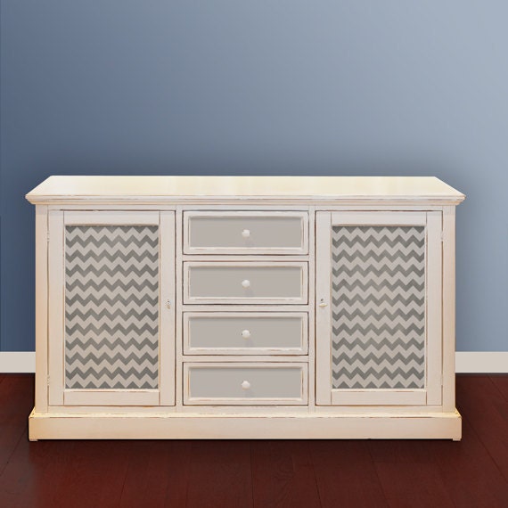 Chevron Stripe Wall and Furniture Stencil for Painting Chevron Stripe Wallpaper Look