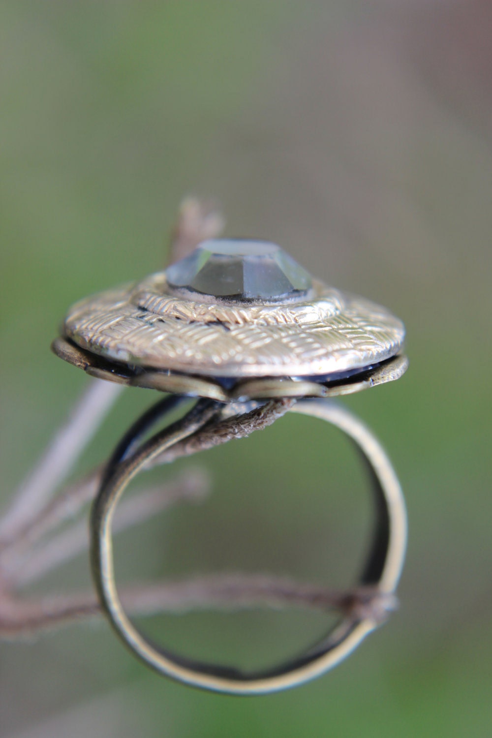 HUNGER GAMES Inspired Sparkle Arena Rhinestone Jeweled Captains Ring (adjustable)