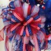 Patriotic Deco Mesh Wreath Red White Blue XXL
