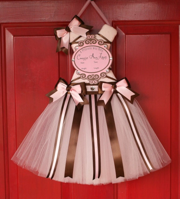 Medium - Newborn Hospital Door Hanger-- Tutu Hair Bow Holder
