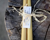 Tapered beeswax candle set - 10" long
