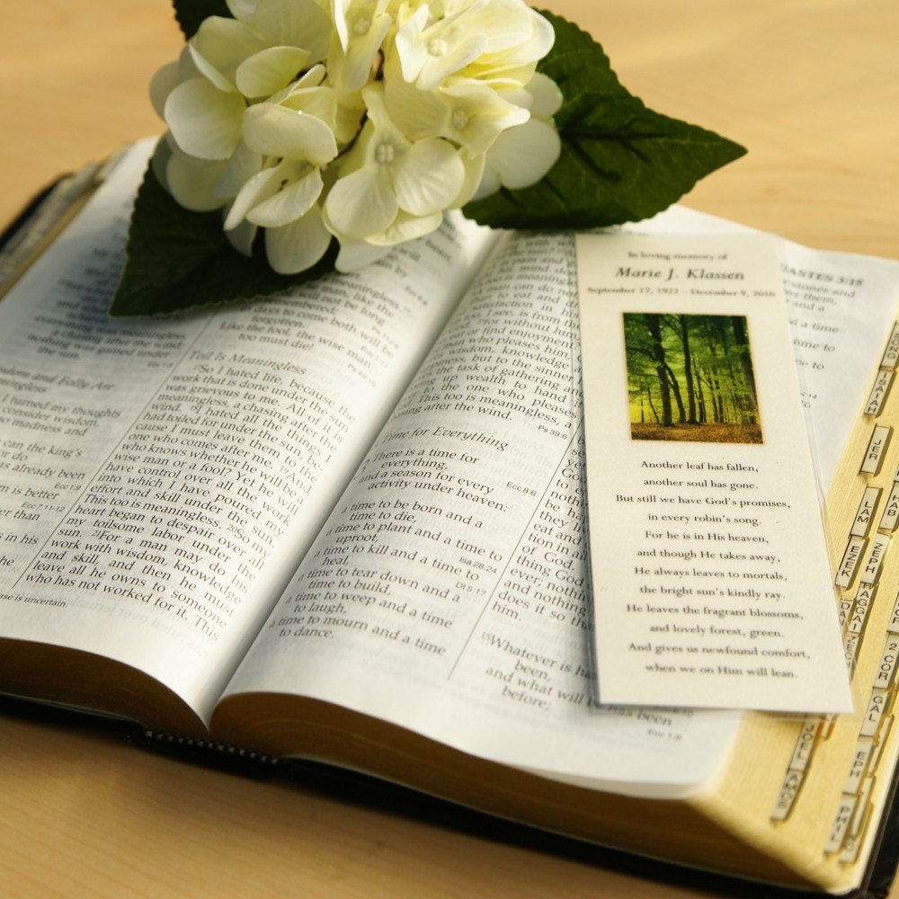 Memorial Cards (8) - Custom, Ivory, Laminated