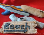 KIds Felt Beach Sign Surf Board and Driftwood
