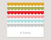 Scallops Printable PDF Stationery Set