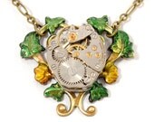 Steampunk Jewelry Steam Punk Necklace Vintage Watch Movement Victorian Art Nouveau Sweet Steam Punk Jewelry by Victorian Curiosities