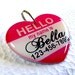 Dog Tag Pet Tag Custom Name Tag Hello My Name Is Heart Shape by ID4Pet