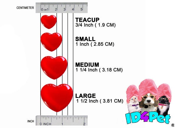 Dog Tag Pet Tag Custom Name Tag Hello My Name Is Heart Shape by ID4Pet