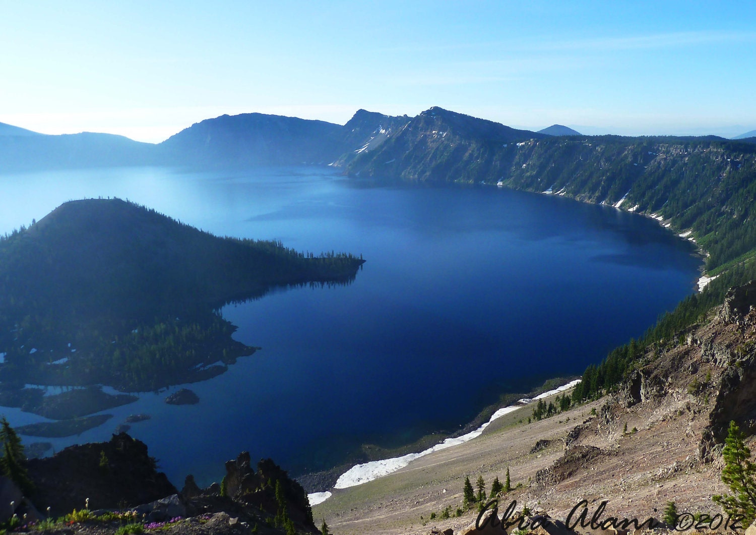 5x7 Crater Lake at Sunrise  - Fine Art Photography Print