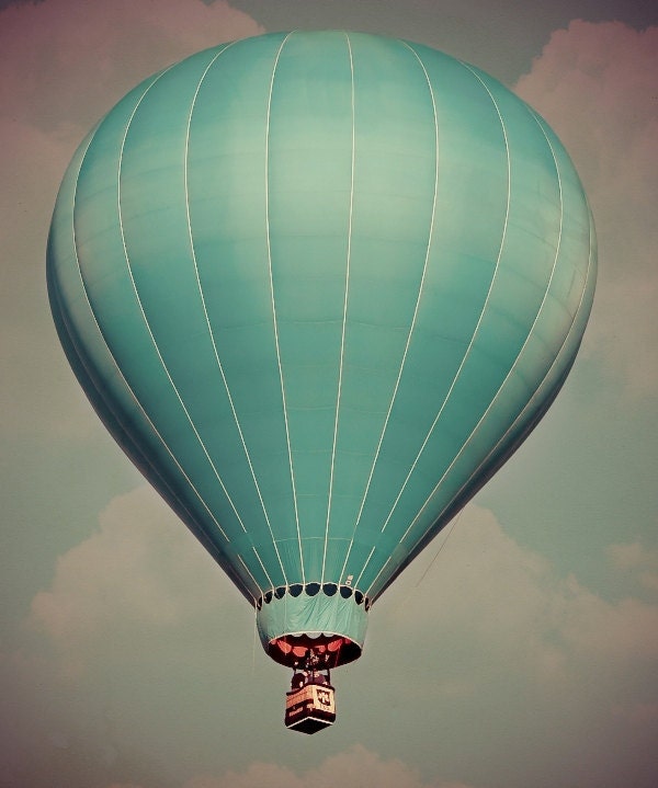 A lonely blue balloon - 8x10 - Blue skies fine art photograph print