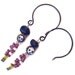 Matryoshka Earrings. People beaded earrings. purple dangle earrings