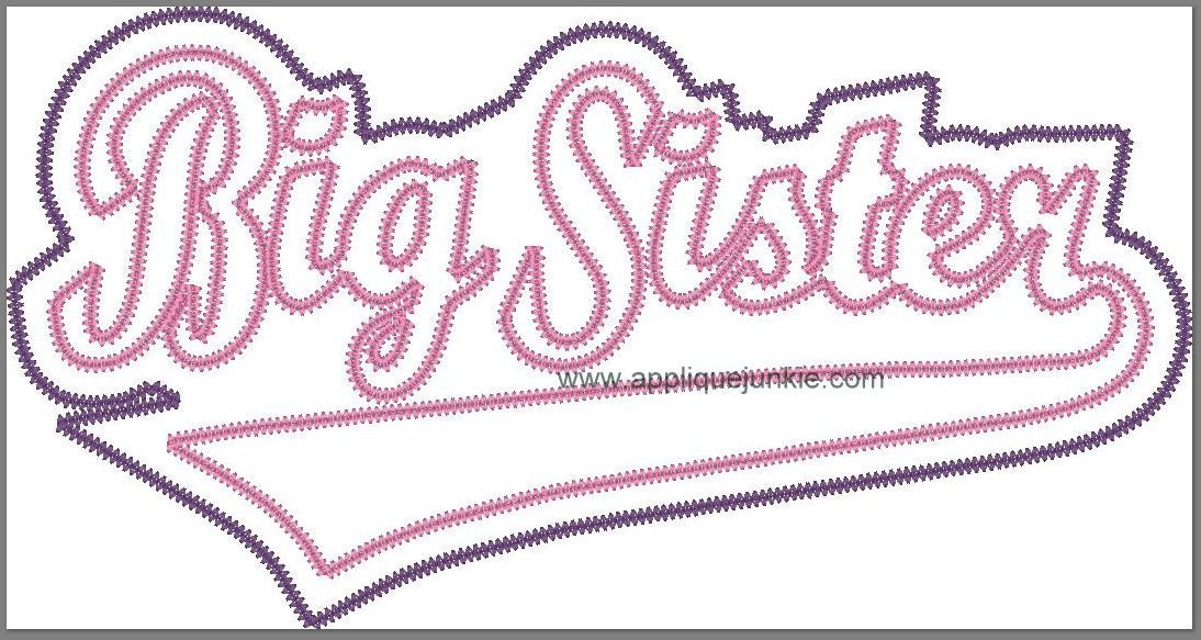 Big Sister Machine Applique Design