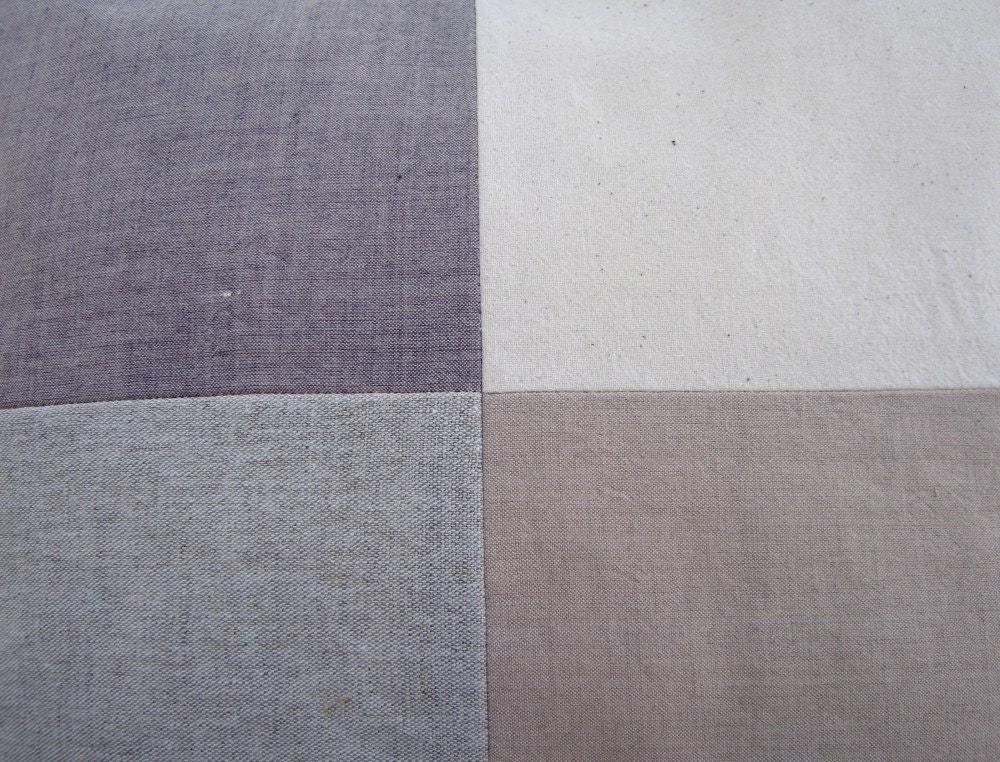 Modern throw pillow: organic cotton colorblock pillow, geometric decorative pillow cushion cover