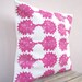 Pink decorative pillow - hedgehog print in raspberry hot pink, eco friendly  kids or nursery pillow