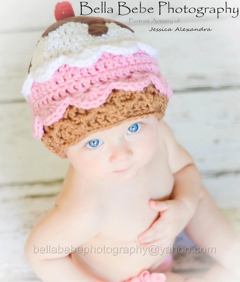 I Scream, You Scream- Newborn/Baby Ice Cream Hat