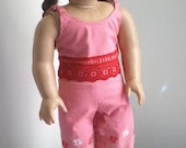 Lace Camisole, Embroidered Capris, American Girl Doll Clothes