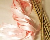 Enchanted Wedding Ribbon Wands 50 Pack IN YOUR COLORS (shown in light pink and mint green)