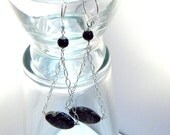 Quartz on Chain Dangle Earrings