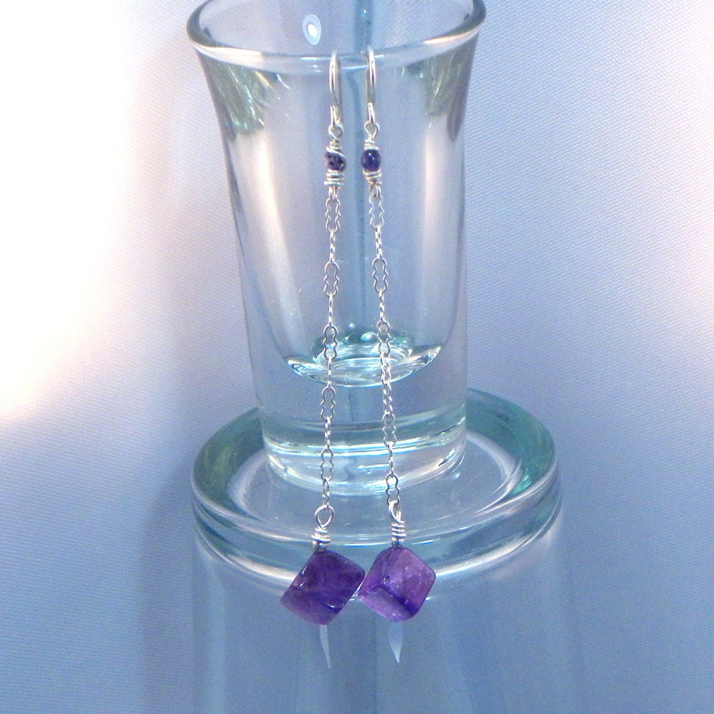Amethyst and Chain Spearrings