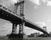 Classic Manhattan Bridge in New York City 8x10 Print