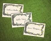 DIY PRINTABLE Woodland Whimsy Personalized Place Cards Customize Colors Escort Thank You Favor Tags Label Sticker Template Pdf Spring Summer