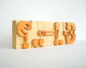 7 Designer Letterpress Wood Punctuation Marks - YZ09