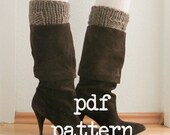 PDF Knitting Pattern - Knitted Basketweave Boot Cuff PDF Pattern - permission to sell - instant download