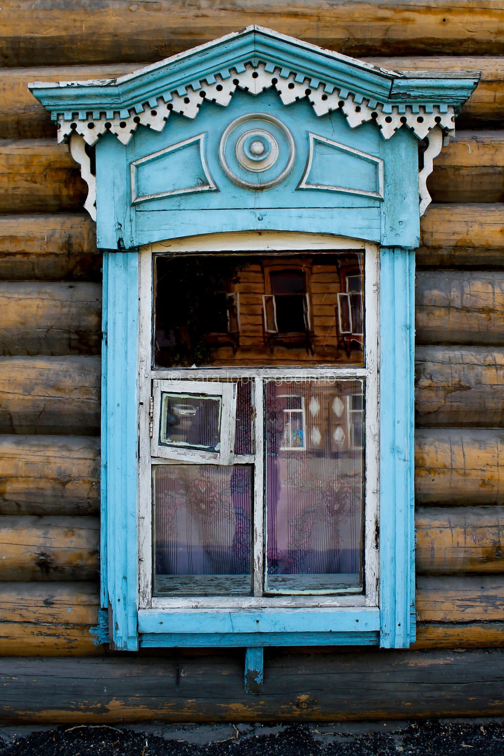 siberian blue window // original travel photography // 8x12 home wall decoration - kanpai
